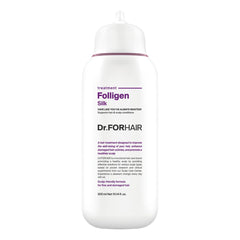 DR.FORHAIR Folligen Silk Treatment bottle close-up for hydrating scalp care and hair nourishment
