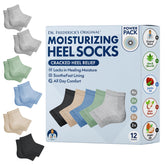 Dr. Frederick's Original moisturizing heel socks pack of 6 pairs ready for overnight hydration.