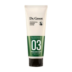 Dr. Groot Bond Fortifying Conditioner bottle suggests thicker, healthier-looking hair.