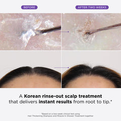 Dr. Groot Miracle in Shower application glide illustrating quick scalp treatment