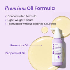 Close-up of rosemary, biotin, and hyaluronic acid ingredients in Dr. Groot tonic.