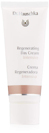 Dr. Hauschka Regenerating Day Cream Intensive jar close-up showing rich texture for mature skin hydration.