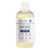 DR. LIFT Antibacterial Body Wash bottle front—antibacterial protection and American-made quality.