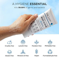 Dr. Lift close-up of texture highlighting salt granules and plant extracts