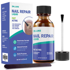 Dr. Luke Nail Repair Liquid bottle for daily nail maintenance and smoother nails.