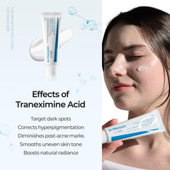 Dr.Melaxin TX Cream Niacinamide label indicating smoother skin potential.