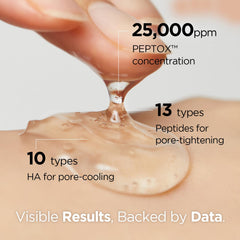 Dr.nineteen V.Peptox Jelly Toner texture-application highlights smooth, non-sticky feel for daily use.