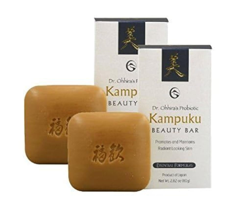 DR. OHHIRA'S Kampuku Beauty Bar close-up highlights natural ingredients for gentle cleansing.