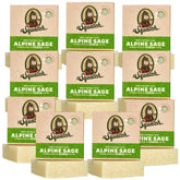 Dr. Squatch Alpine Sage bar soap closeup highlighting natural ingredients and rich lather