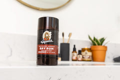 Dr. Squatch Bay Rum fragrance shot conveys masculine scent for daily wear.