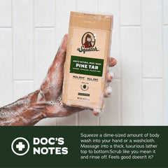 Dr. Squatch Body Scrubber demonstrates gentle exfoliation during use.