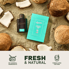 Dr. Squatch Castaway Cove packaging box showing sustainable, upcycled materials