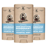 Dr. Squatch Coastal Mist deodorant 3-pack offers natural protection for daily confidence.
