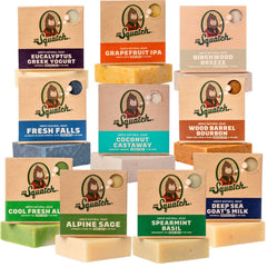 Dr. Squatch Coconut Castaway bar soap, lush tropical scent for refreshing skin routine.