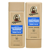 Dr. Squatch Fresh Falls shampoo bottle highlighting natural ingredients for refreshed hair