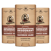 Dr. Squatch Maverick Musk deodorant application demonstrates everyday protection.