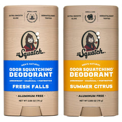 Dr. Squatch Fresh Falls deodorant bottle for all-day confidence