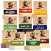 Dr. Squatch Pine Tar bar soap for rugged scent and deep-clean feel.