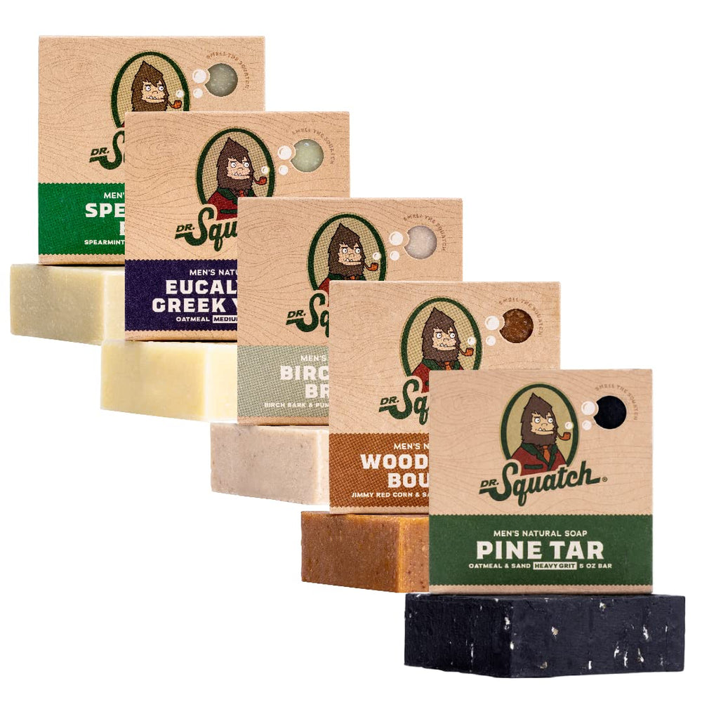 Dr. Squatch Pine Tar bar soap for rugged morning cleanse