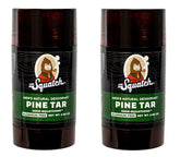 Dr. Squatch Pine Tar Deodorant 2-pack front shows aluminum-free protection and rugged style.