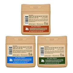 Dr. Squatch Real Soap formula bottle emphasizes natural ingredients, free from sulfates.