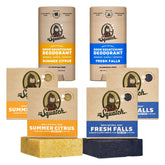 Dr. Squatch Summer Citrus soap bar closeup showing coconut oil nourishment for daily freshness