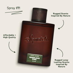 Dr. Squatch Woodland Pine Cologne spray nozzle ready for long-lasting fragrance
