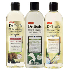 Dr Teal's Eucalyptus bottle hydrates skin with refreshing scent