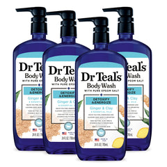 Dr Teal's Pure Epsom Salt body wash bottle refreshes skin