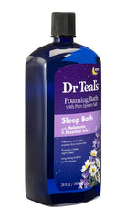 Dr Teal's foaming bath epsom salts close-up highlighting muscle relief soak
