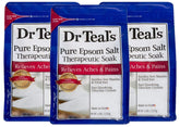 Dr Teal's Therapeutic Soak Gift Set, three 6-lb bags, ready for a soothing bath.