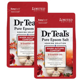 Dr Teal's Warm Autumn Comfort salt bag front view for relaxation benefits.