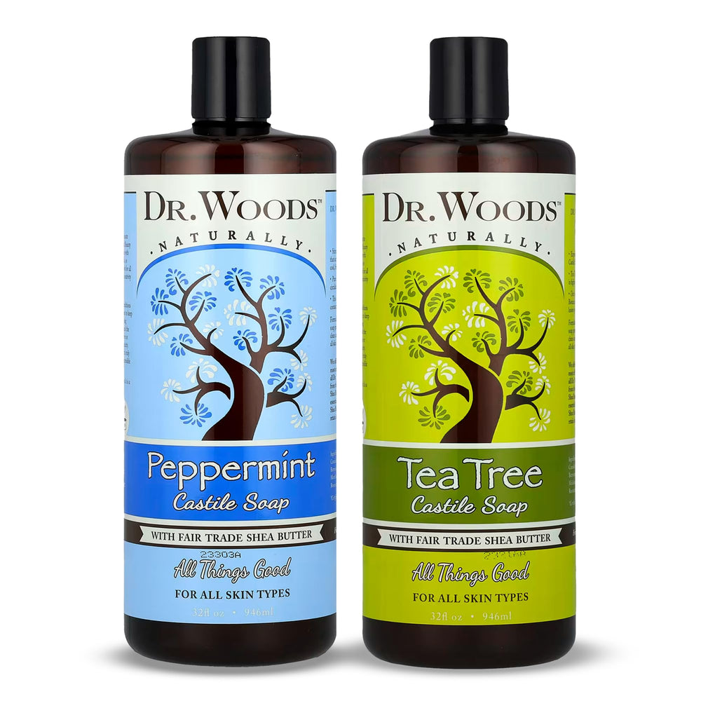 Dr. Woods Liquid Castile Soap with rich lather for versatile, gentle cleanse