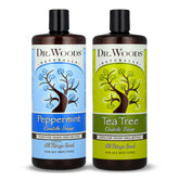 Dr. Woods Liquid Castile Soap bottle with tea tree and peppermint for refreshing cleanse