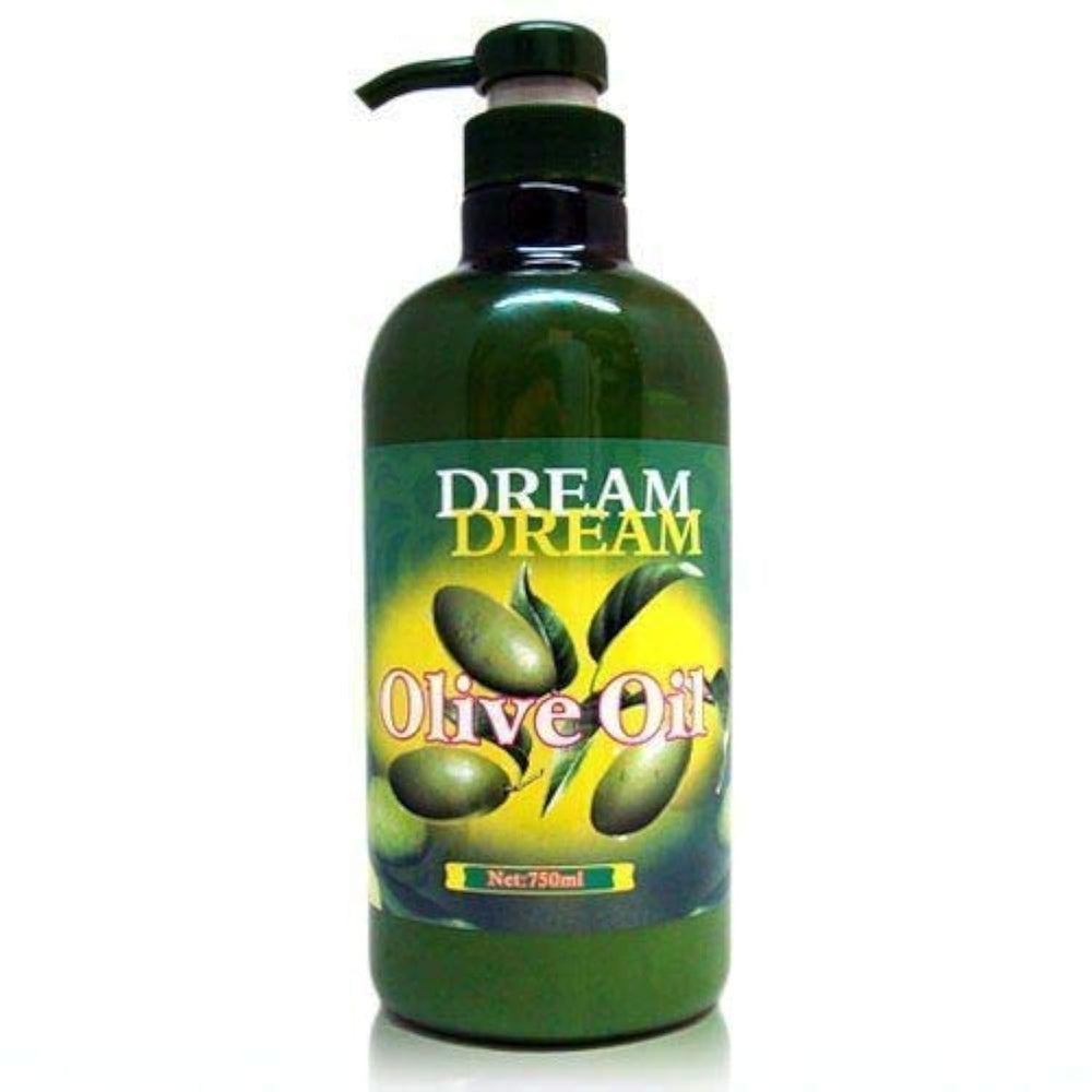 Dream Dream Olive Oil Lotion bottle 750ml for salon use delivers deep moisture.