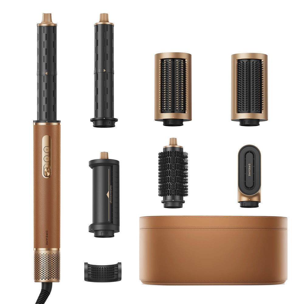 DREAME AirStyle Pro 7-in-1 with attachments shows versatile at-home styling options.