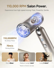 DREAME Pocket Hair Dryer with noise-reduction technology for quiet styling.