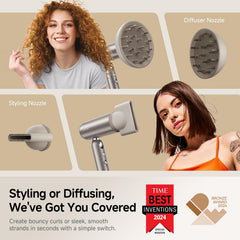 Dreame Pocket Pro-ionic-care-frizz-control neutralizes frizz and adds shine.