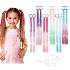 Dreamlover colored hair extensions in 12 piece set add playful color to everyday looks