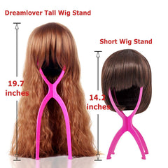Dreamlover wig-stand-collapsible-travel-design folds compactly for easy packing on trips.
