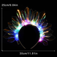 DRESBE three-mode headband enables slow, fast, or constant glow for versatile looks.