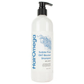 DrFormulas HairOmega shampoo bottle with sulfate-free formula for gentle cleansing