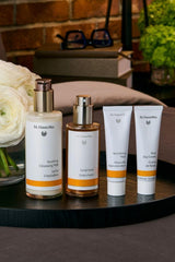Dr. Hauschka Rose Day Cream texture swirl demonstrates soothing application.