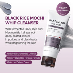 Dr.Melaxin Peel Shot foam-closeup highlighting airy mochi foam for gentle cleansing.