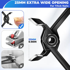 DRMODE anti-slip grip ensures secure handling during thick nail cutting.