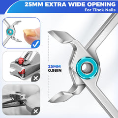 DRMODE curved blades ensure smooth, accurate cuts for thick nails