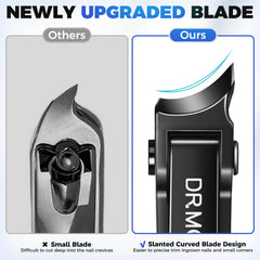DRMODE thick-nail clippers curved blades for precise ingrown nail care.