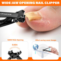 DRMODE Upgraded Slanted Nail Clippers with 45-degree blade for ingrown trimming