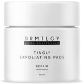 DRMTLGY Tingl Pads package highlighting all in one exfoliation and oil control