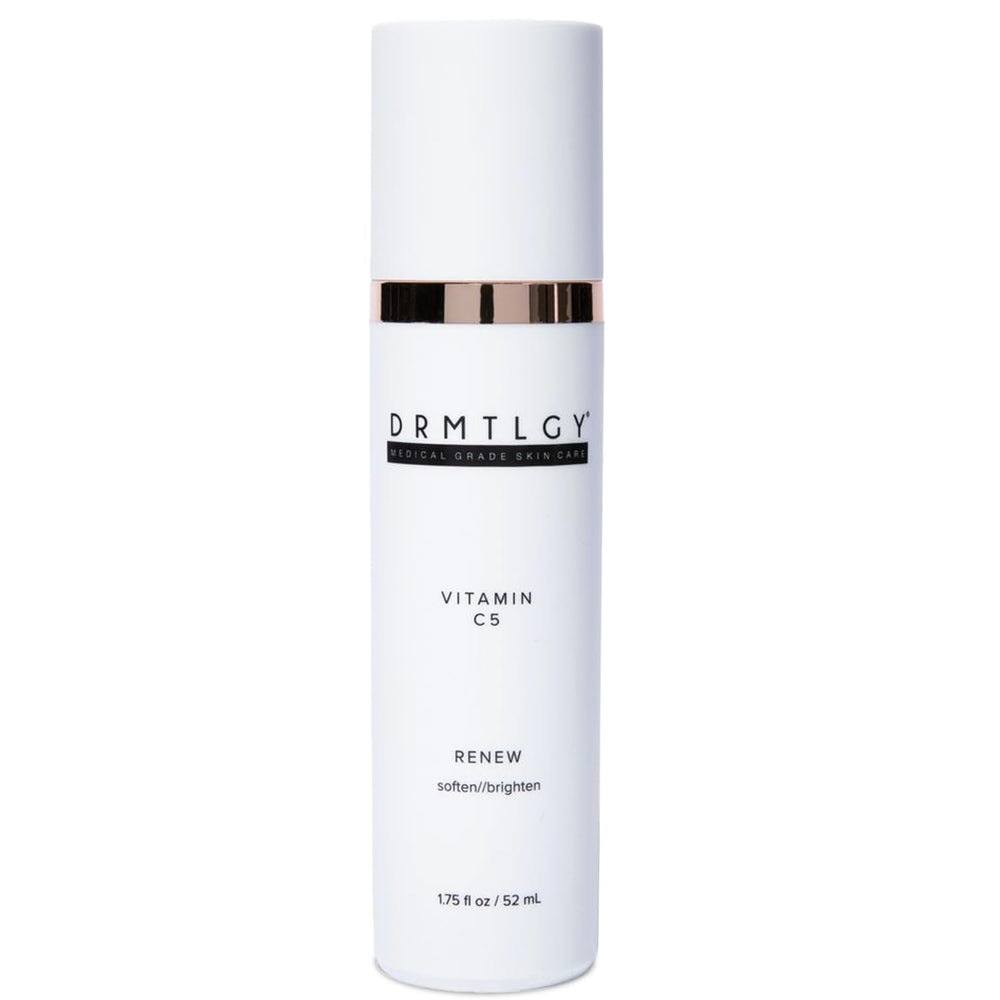 DRMTLGY Vitamin C Moisturizer bottle closeup for easy application.